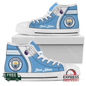 Manchester City F.C Personalzied High Top Canvas Shoes