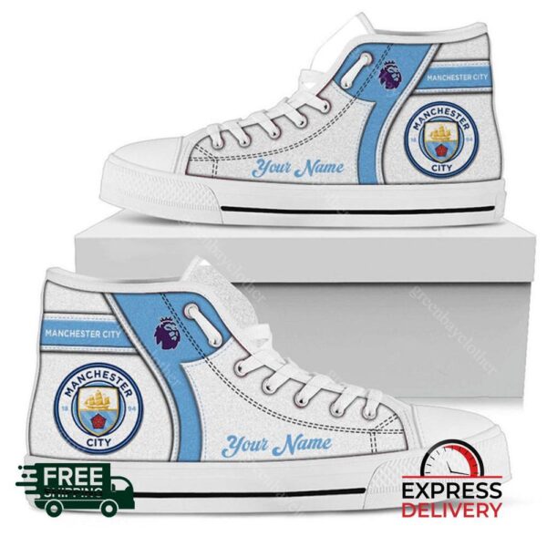 Manchester City F.C Personalzied High Top Canvas Shoes