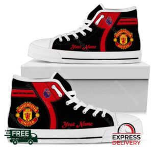 Manchester United Personalzied High Top Canvas Shoes