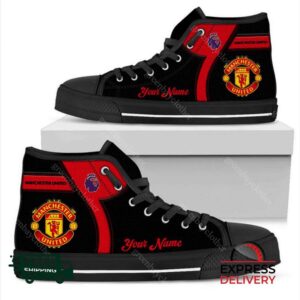 Manchester United Personalzied High Top Canvas Shoes