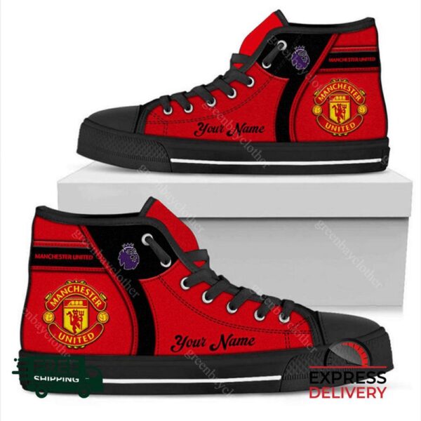 Manchester United Personalzied High Top Canvas Shoes