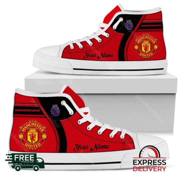 Manchester United Personalzied High Top Canvas Shoes