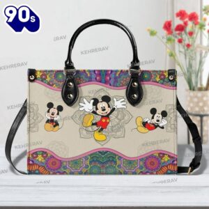 Mandala Mickey Leather bag Handbag