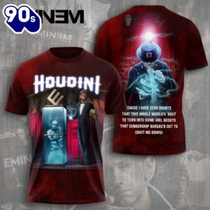 Marshall Mathers Eminem Houdini  All Over Print Rapper Shirt For Fans