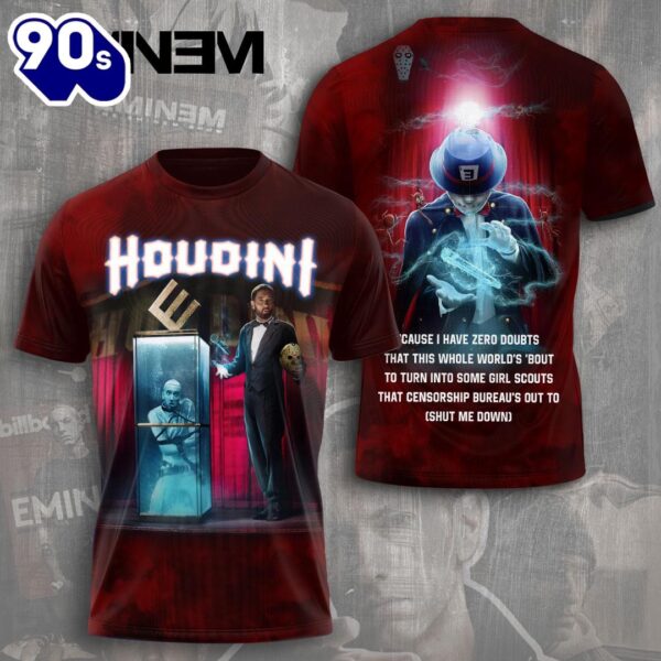 Marshall Mathers Eminem Houdini  All Over Print Rapper Shirt For Fans