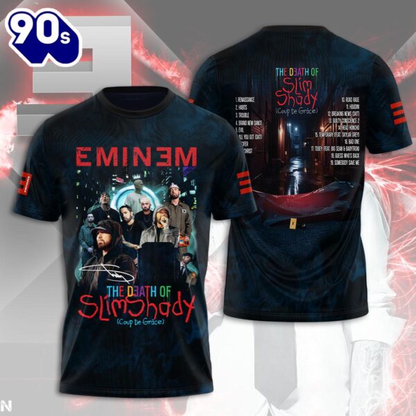 Marshall Mathers Eminem The Death Of Slim Shady Coup De Grace  All Over Print Rapper Shirt For Fans