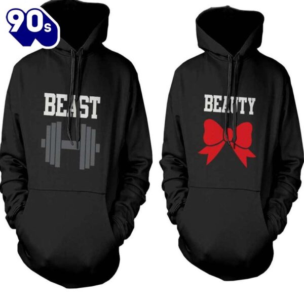 Matching Couple Hoodies Beauty and Beast