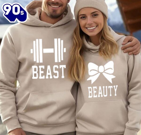 Matching Couple Hoodies Beauty Beast