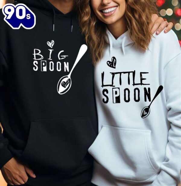 Matching Couple Hoodies Big Spoon And Little Spoon