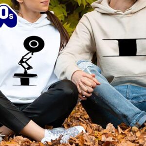 Matching Couple Hoodies Funny Pixar…