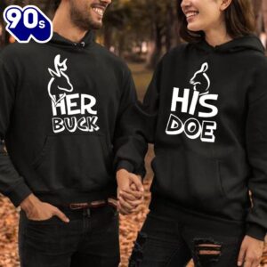 Matching Couple Hoodies Her Buck…