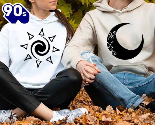 Matching Couple Hoodies Moon And Sun