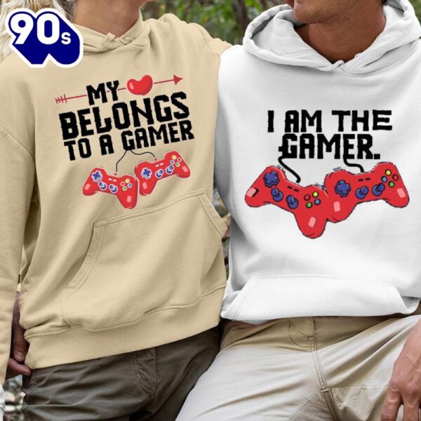 Matching Couple Hoodies My Heart Belong To A Gamer