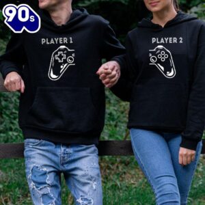 Matching Couple Hoodies Player 1…