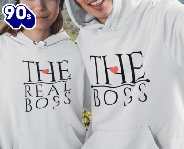 Matching Couple Hoodies The Boss And The Real Boss