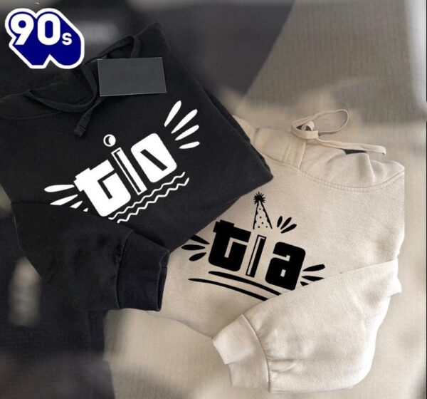 Matching Couple Hoodies Tia And Tio Pregnancy Announcement Gift For Aunt To Be