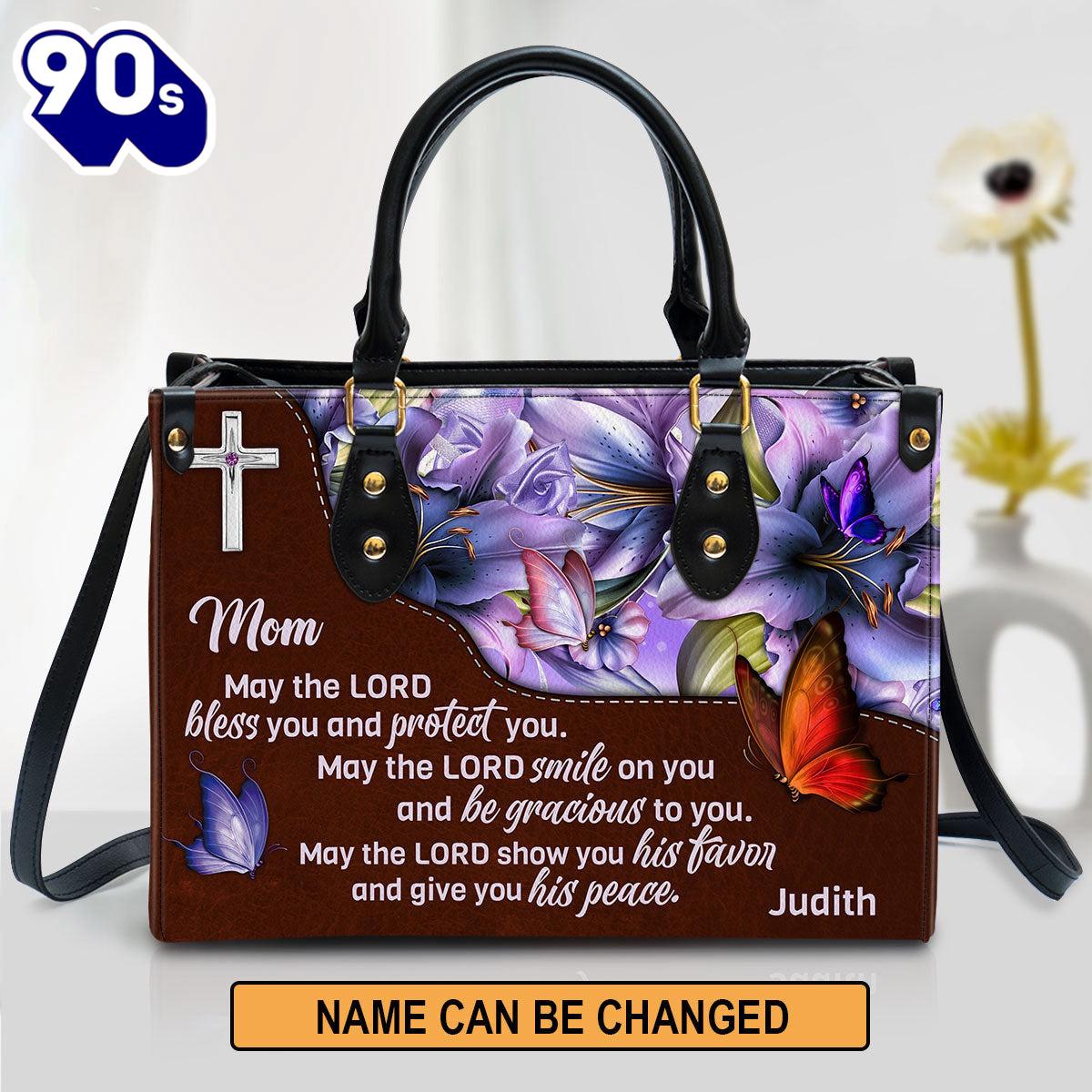 May The Lord Bless You And Protect You Leather Bag , Christian Bags Gift For Women Christmas May The Lord Bless You And Protect You Leather Bag , Christian Bags Gift For Women Christmas