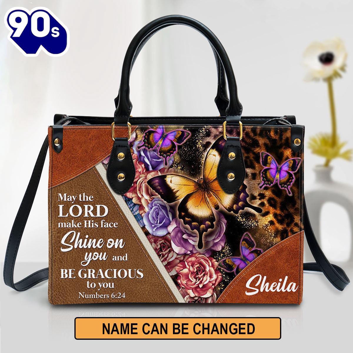 May The Lord Make His Face Shine On You And Be Gracious To You Leather Bag , Christian Bags Gift For Women Christmas May The Lord Make His Face Shine On You And Be Gracious To You Leather Bag , Christian Bags Gift For Women Christmas