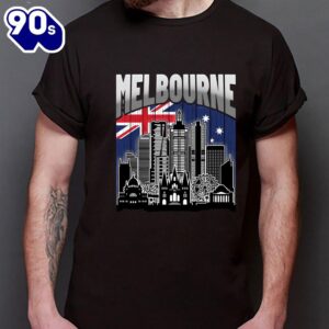 Melbourne Australia Skyline Vintage Australian…