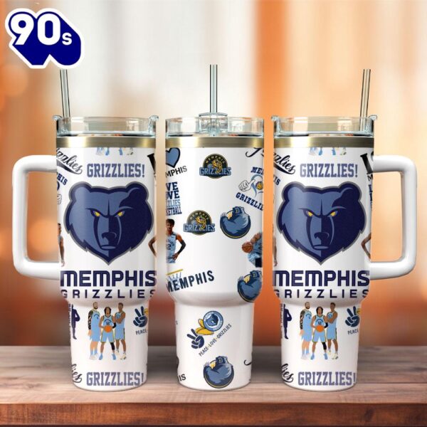 Memphis Grizzlies NBA Sports Custom Stanley Quencher 40oz Stainless Steel Tumbler