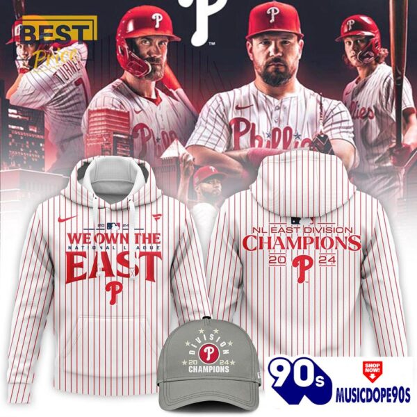 Men’s Philadelphia Phillies 2024 Champion Hoodie, Cap