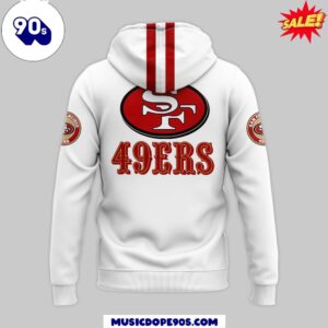 Men’s White San Francisco 49ers Throwback 2024 Hoodie