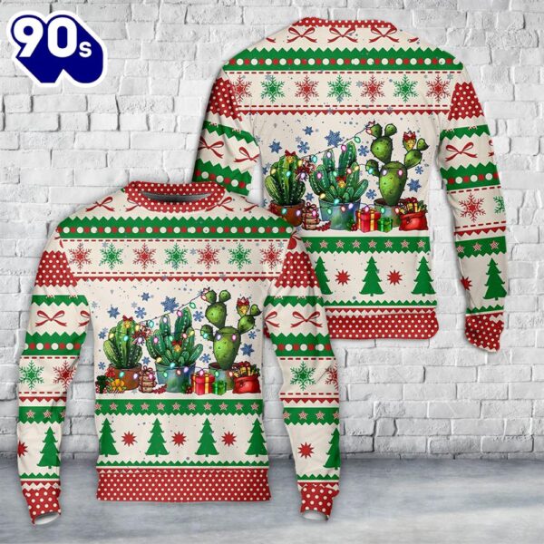 Merry Christmas Cactus Sweater