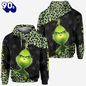 Merry Christmas - Personalized Grinch Christmas Stole Hoodie and Leggings