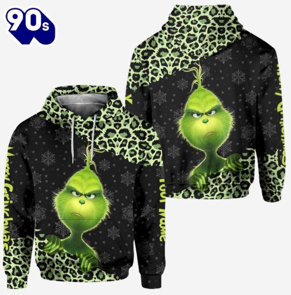 Merry Christmas – Personalized Grinch Christmas Stole Hoodie and Leggings