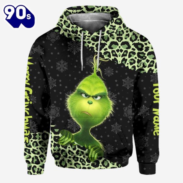 Merry Christmas – Personalized Grinch Christmas Stole Hoodie and Leggings