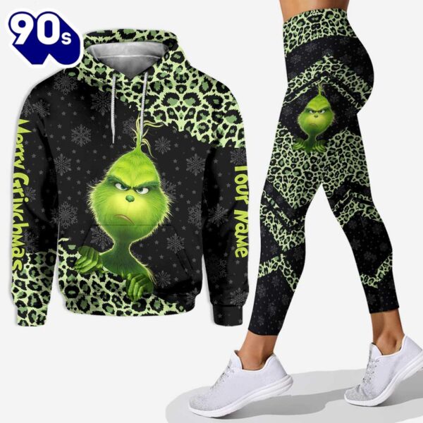 Merry Christmas – Personalized Grinch Christmas Stole Hoodie and Leggings