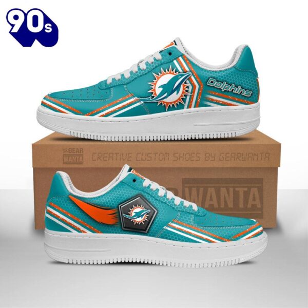 Miami Dolphins Air Sneakers Custom Force Shoes For Fans