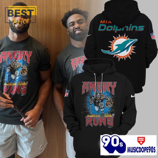 Miami Dolphins Angry Runs Hoodie, Jogger, Cap