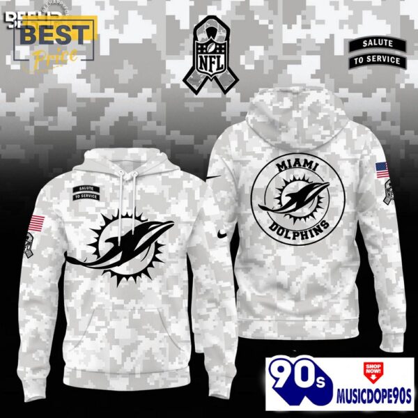 Miami Dolphins Camo 2024 Salute to Service Hoodie, Jogger, Cap