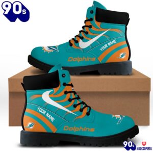 Miami Dolphins Custom Boots Shoes Idea Gift For Fan