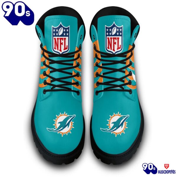 Miami Dolphins Custom Boots Shoes Idea Gift For Fan