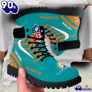 Miami Dolphins Custom Boots Shoes Idea Gift For Fan