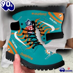 Miami Dolphins Custom Boots Shoes…