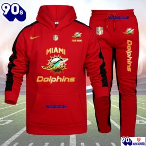 Miami Dolphins NFL 32 Teams Personlized Golden Logo Hoodie Set