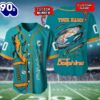 Miami Dolphins NFL 3D Personalized Baseball Shirt For Fans