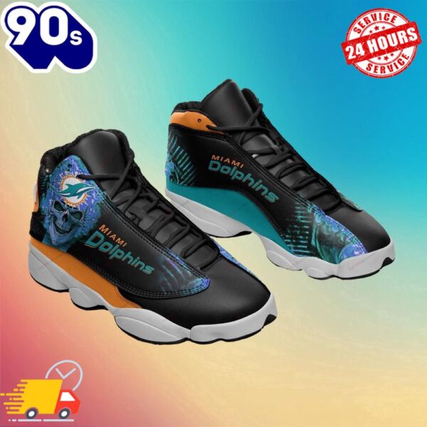Miami Dolphins Teal And Black Background Air Jordan 13 Sneaker