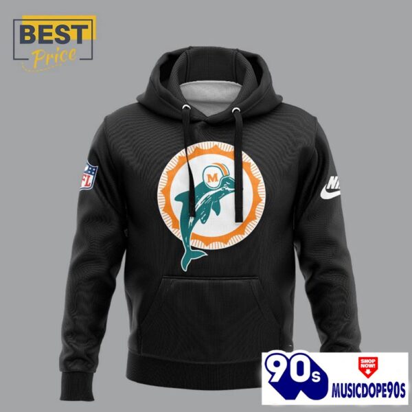 Miami Dolphins Throwback Black Hoodie, Jogger, Cap