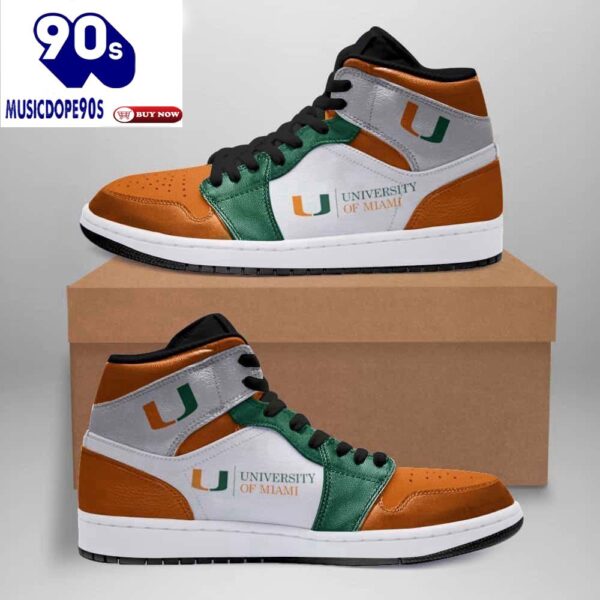 Miami Hurricanes American Football Custom Air Jordan 2025 Shoes Sport Sneakers For Men And Women