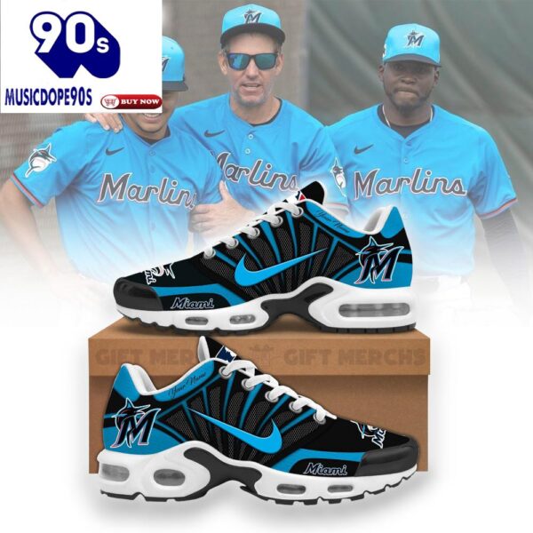 Miami Marlins Custom Nike Air Max Plus Shoes For Fans