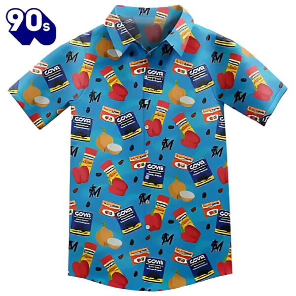 Miami Marlins Hawaiian Button Up Shirts Giveaway