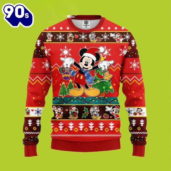 Mice Mickey Xmas Ball Disney Ugly Christmas Sweater  Gift Christmas