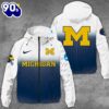 Michigan Wolverines Football 3D Windbreaker Jacket For Man And Women