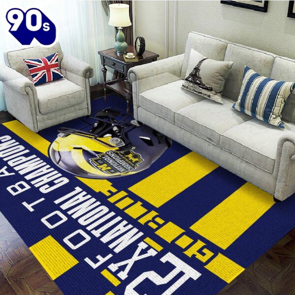 Merry Christmas  Michigan Wolverines Football Christmas Rug