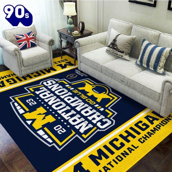 Merry Christmas  Michigan Wolverines Football Rectangular Rug Sport Gift Christmas