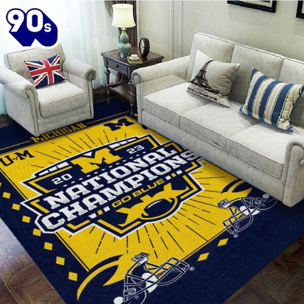 Merry Christmas  Michigan Wolverines Football Rectangular Rugs